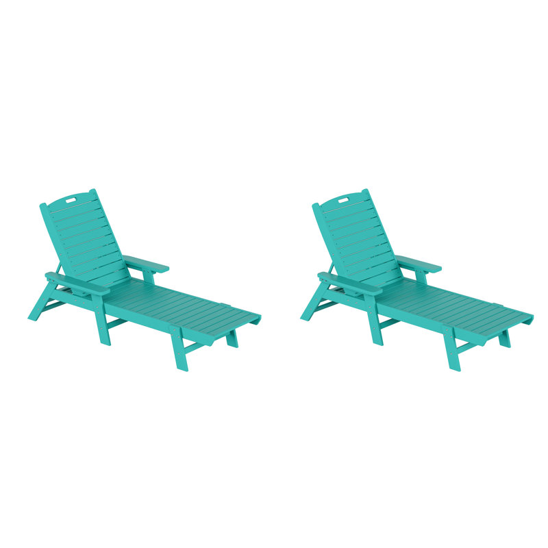 Chaise longue inclinable de 46,7 po Laguna, Turquoise