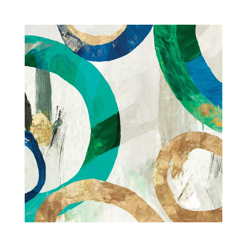 Green Rings I by Tom Reeves - Wrapped Canvas Painting, 45.72 cm H x 45.72 cm W x 1.91 cm D