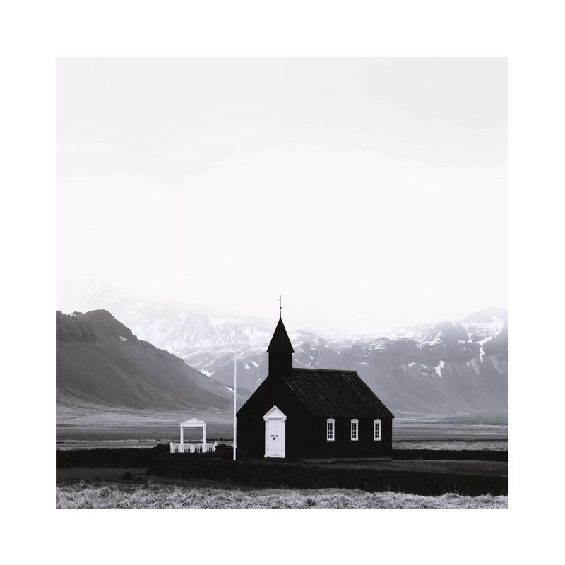Black Church Budir II Square by Monika Strigel - Print on Canvas, Wrapped Canvas, 66.04cm H x 66.04cm W x 3.81cm D