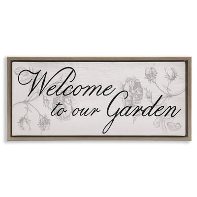 Cadre flottant rétro «Welcome To The Garden» par Lil 'Rue