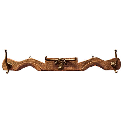Reclaimed Wood Ox Yoke Style Coat And Hat Rack With Quality Cast Iron Hooks