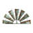 Farmhouse Galvanized Metal Half-Windmill Wall Sculpture with Faux Rust Accents, Distressed Gray and Silver — 30.5" L X 1" W X 15.25" H