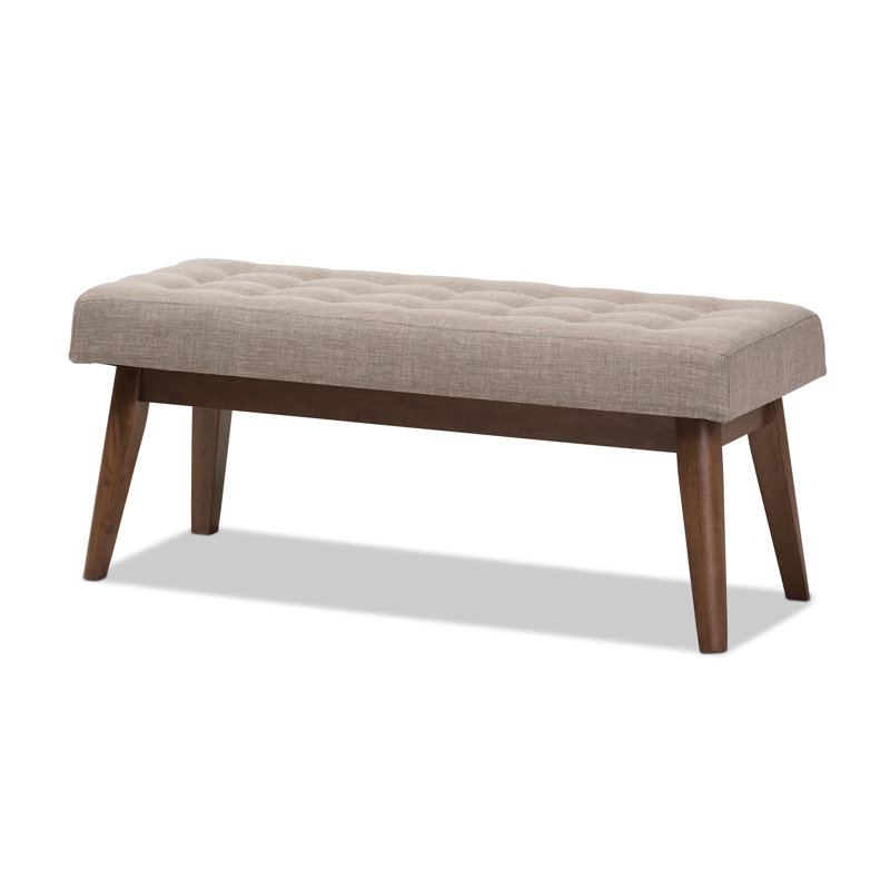 Banc rembourré 43 po Harris, Gris clair