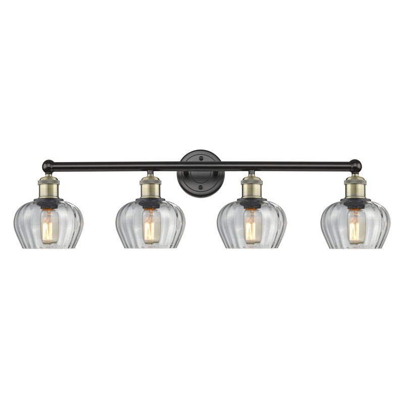 Noille 4 - Light Dimmable Vanity Light, Clear, Black Antique Brass