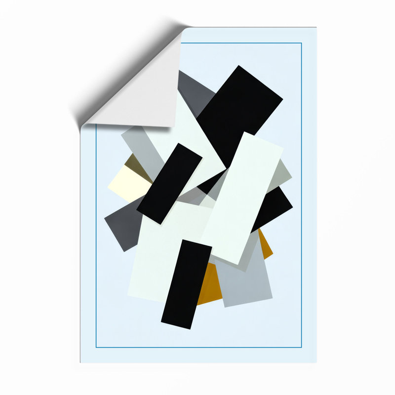 Floating Geometry Geometric - Print, Unframed, A4 - 29.7 x 21.0 cm