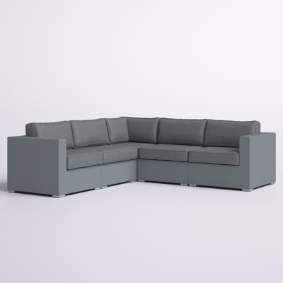 Ensemble de conversation modulaire avec coussins 5 pièces Euan