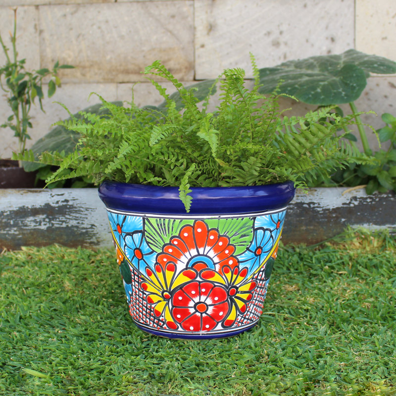 Pot à fleurs en céramique Talavera