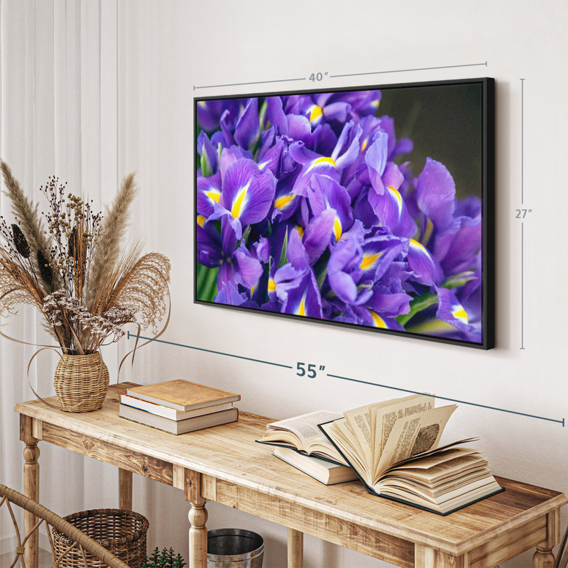 Violet Irises Canvas Print, 27" H x 40" W
