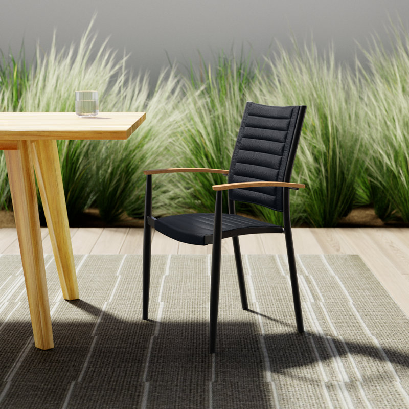 Chaise de salle à manger d'extérieur empilable Malacia