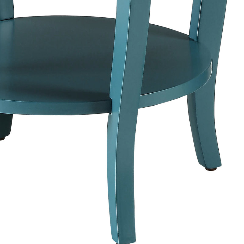 Aberta Finish Accent Table, Teal