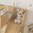 Full Loft Bed with Storage Shelves and Wardrobe, Solid Wood Loft Beds with Detachable Slide and Ladders, No Spring Box Needed,Natural-2023270914-2023270916