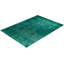 Tapis vert / noir 9 pi 10 po x 13 pi 10 po Overyed One-of-a-Kind