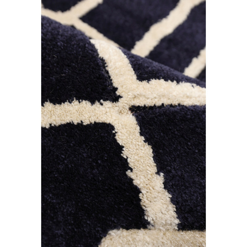 NEWPORT LATTICE NAVY , Rectangle 80 x 150cm