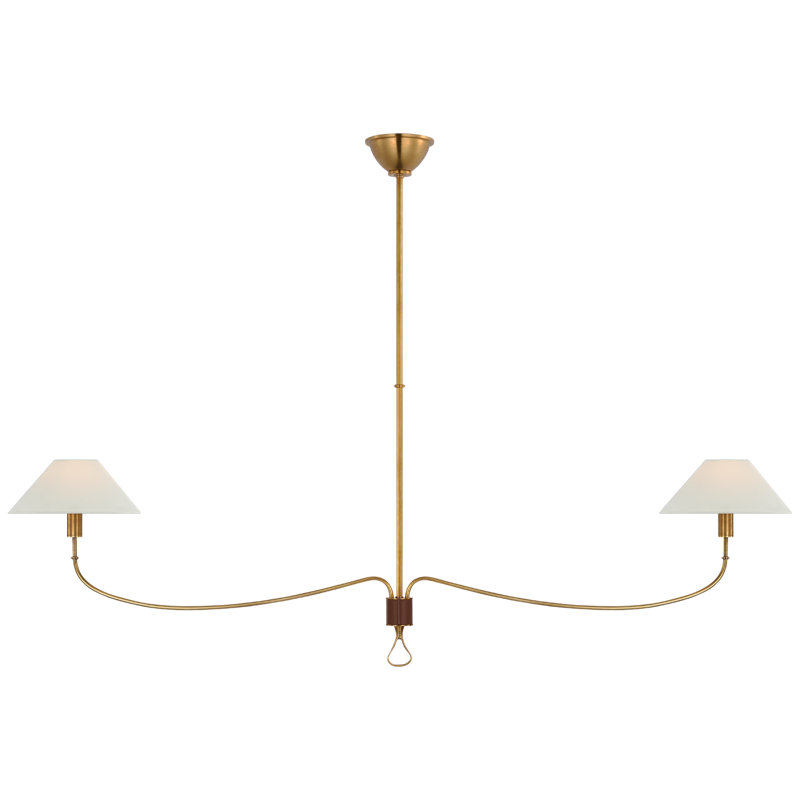 Griffin 2 - Light Chandelier, Hand-Rubbed Antique Brass