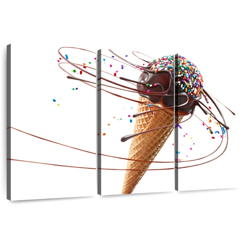 Yarlin Chocolate Ice Cream Cone, 48" H x 74" W