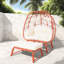 Spacieuses chaises longues de patio, ensemble d'œufs moderne en rotin en acier pour patio
