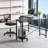 Desk and Chair Set: 49 Inch L-Shaped Computer Desk and Height Adjustable Mesh Chair-1316091847
