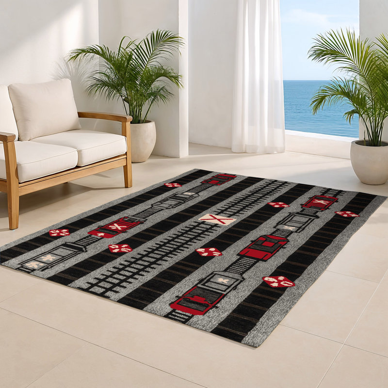 Tapis intérieur et extérieur gris Transport, Rectangle 4pi x 6 pi