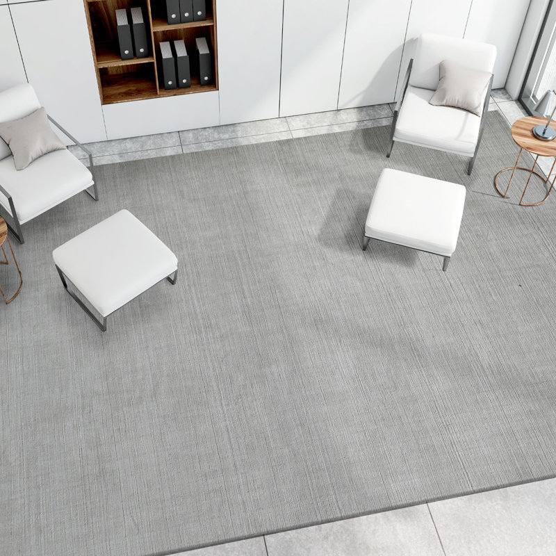 High-Quality Hand-Knotted Taupe Area Rug, Rectangle 5' x 8'