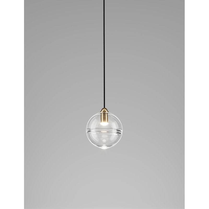 Oro Suspension P Crystal White Glossy Brass 2 L32bb Ul, Charcoal Gray, Crystal Transparent, 85" H x 6" W x 6" D