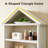 Angled Arch Bathroom Cabinet, 5 Tiers Geometric Cabinet with Storage, Modern Triangular Top Angled Arch with Adjustable Shelves, Wood Cabinet w/Open Display Shelves-10453192-30451798