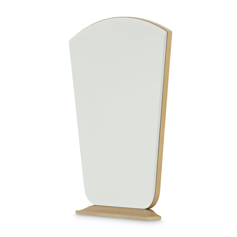Miroir de salle de bain Malibu, 38 po x 36 po, Or bruni