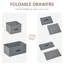 Commode 5 tiroirs gris