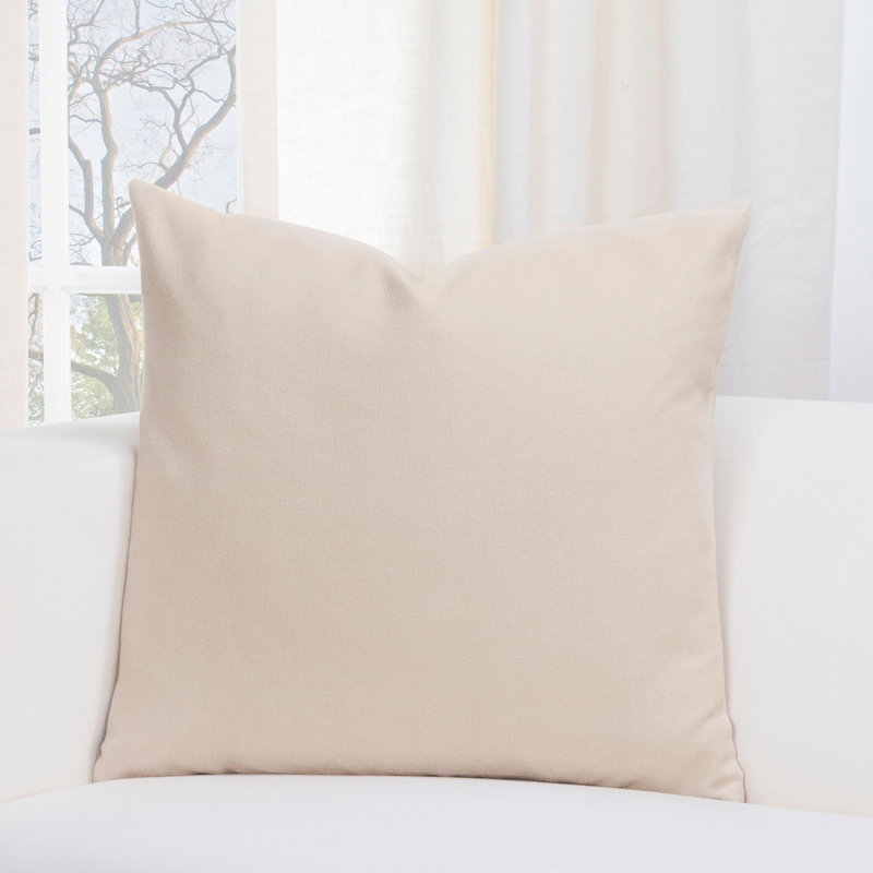 Reversible Throw Pillow, 16" x 16", Beige