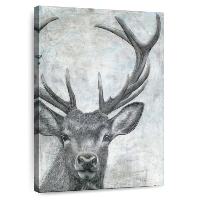 Portrait d'un cerf Brampt, H 51 po x l 34 po