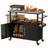 Outdoor Grill Cart with Patio Furniture, Outdoor Grill Table with Storage, Rolling Bar Cart Outdoor BBQ Cart with Towel Rack and Spice Rack for Grilling Accessories