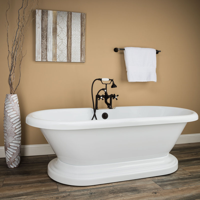 Baignoire de trempage autoportante en acrylique 71 po. X 32 po.