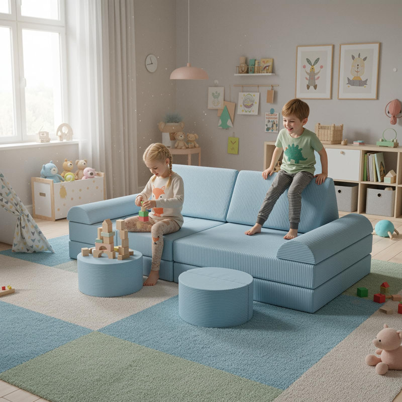 Children's Sofa / Sectional, Blue