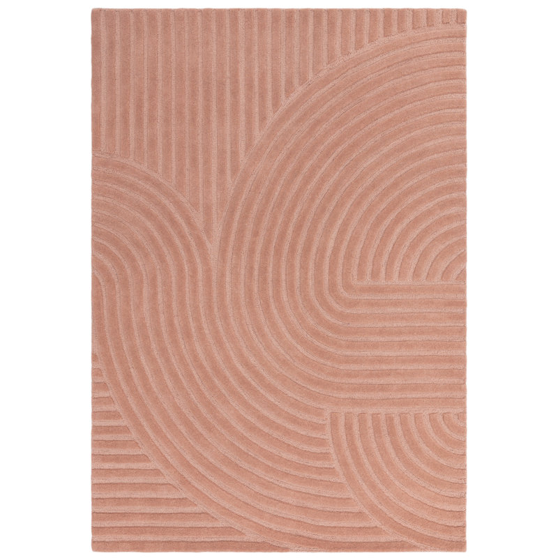Berthamae Geometric Wool Hand Woven Area Rug, Rectangle 160 x 230cm