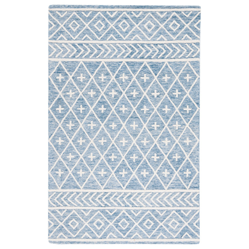 Metro Hand Tufted Wool And Cotton With Latex Southwestern Rug, Rectangle 4' x 6'