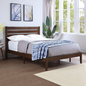 Straus Queen Solid Wood Low Profile Platform Bed (ours is white)