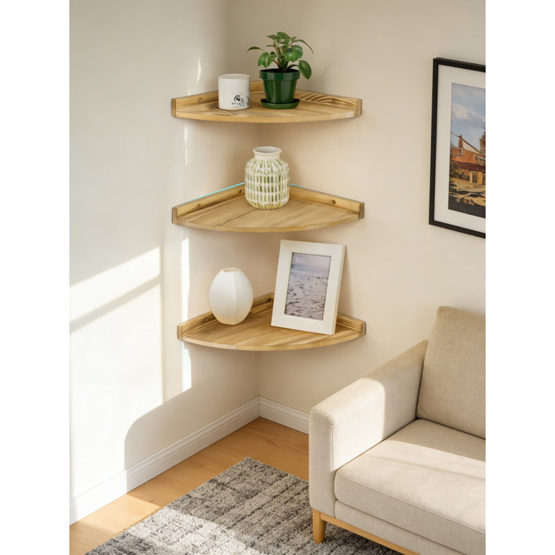 Ensemble de tablettes d'angle flottantes Farmhouse