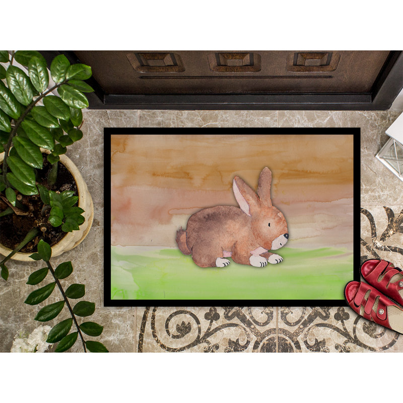 Beulah Non-Slip Easter Outdoor Doormat, Rectangle 1'6 x 2'3"