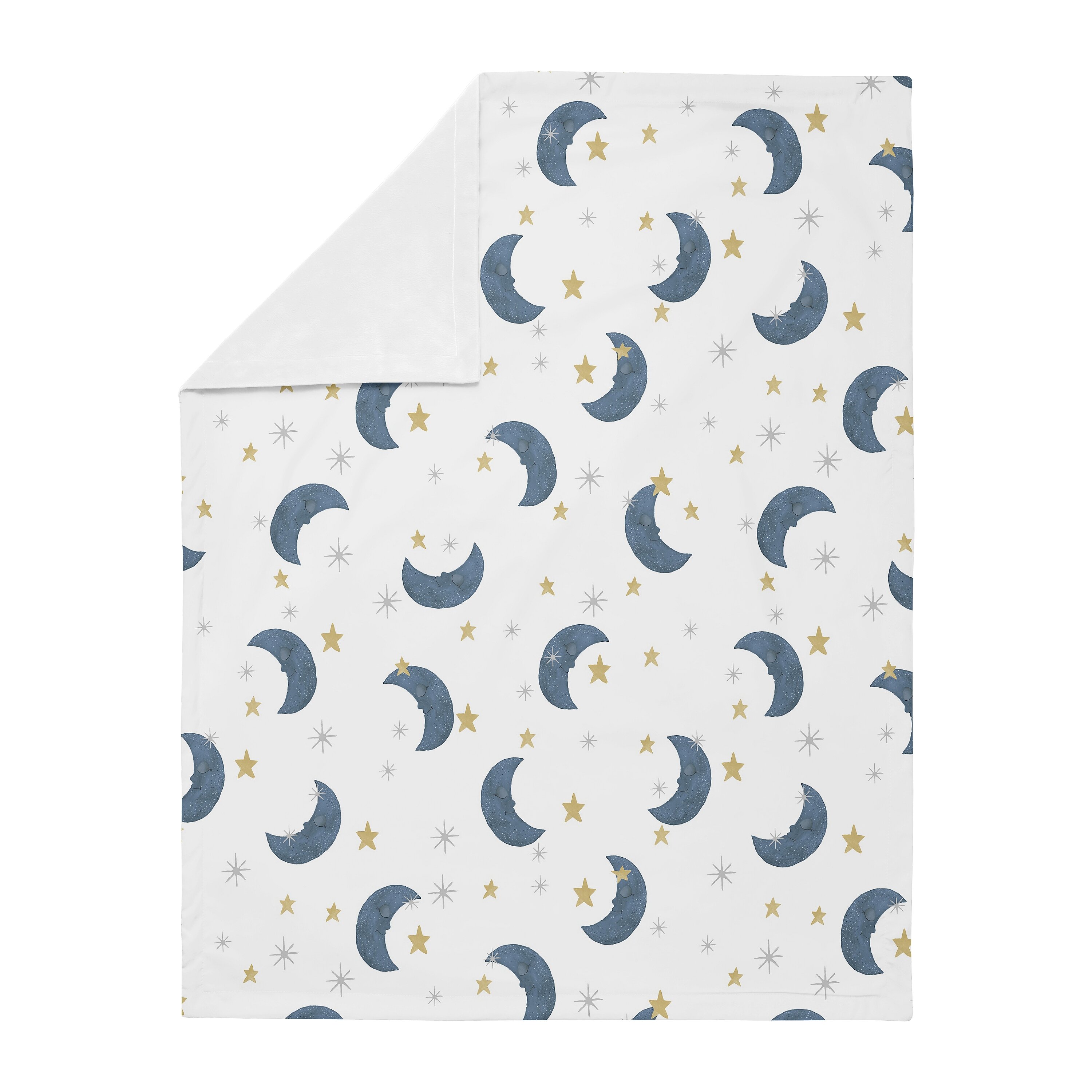 Zoomie Kids Stiller Navy Blue, Black, White And Gold Fleece Receiving  Blanket - Wayfair Canada