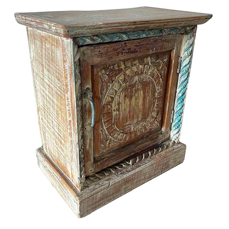 Adones 49cm W Solid Wood Bedside Table