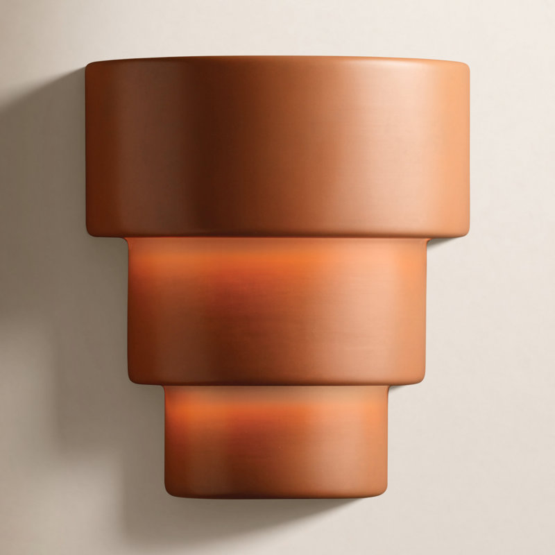 Plafonnier encastré extérieur Logan, Terracotta, H 14,25 po x l 12,75 po x P 6,25 po, DEL