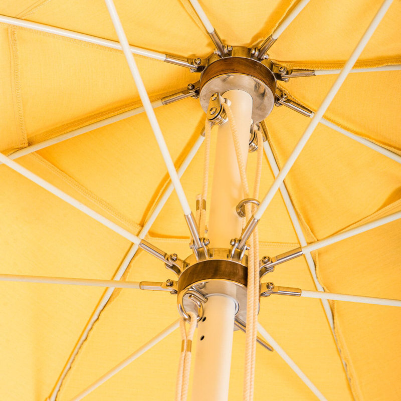 Patio 90'' W Umbrella, Yellow/White