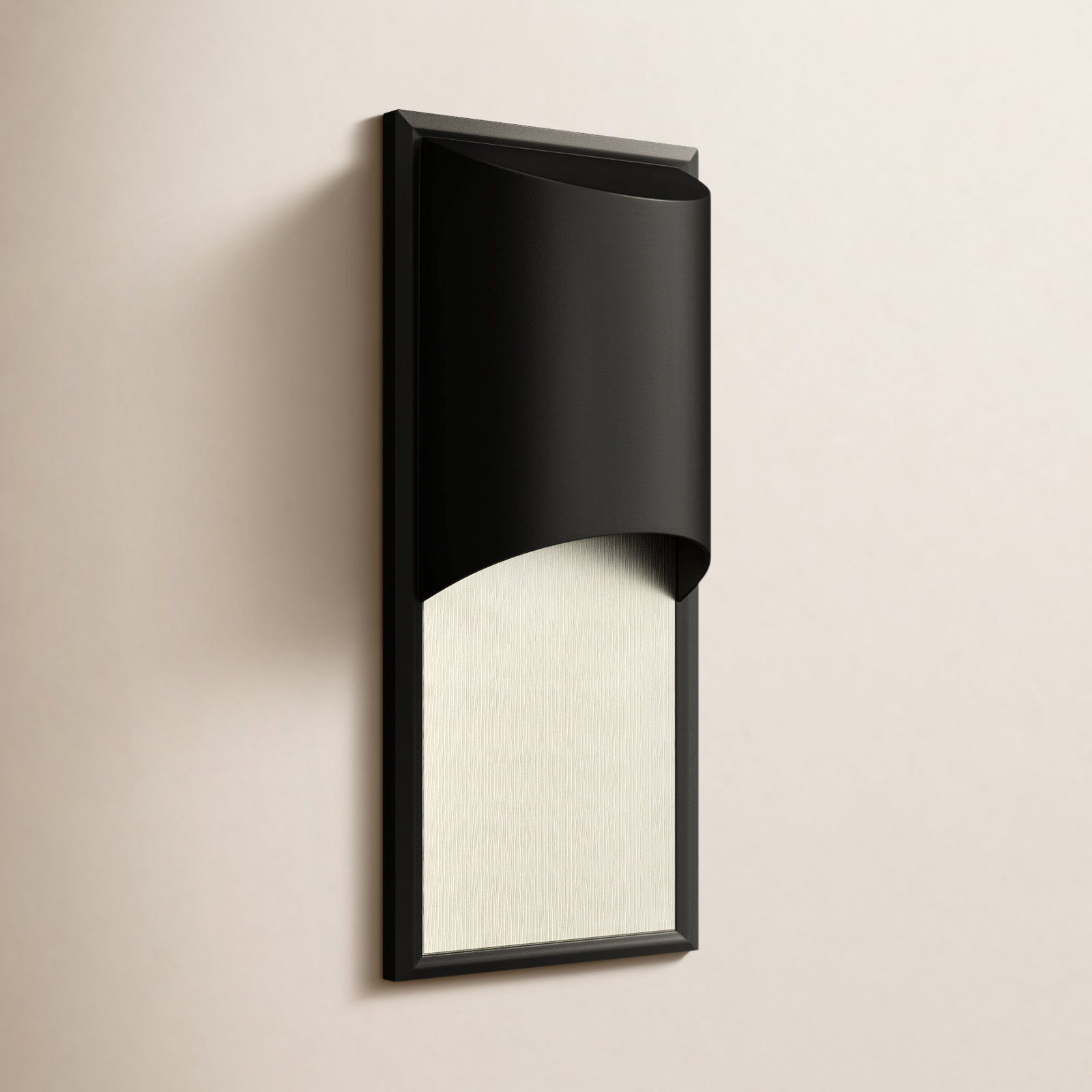 Aurore Outdoor Wall Lantern, Satin Black, MED