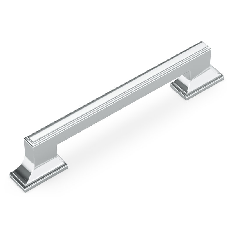 Brownstone Collection Handle Pull - Cabinet Pull - Transitional Hardware for Drawers & Cabinets, Chrome, 5 1/16"