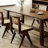 Brown Rectangular Solid Wood Trestle Dining Table-1916837564