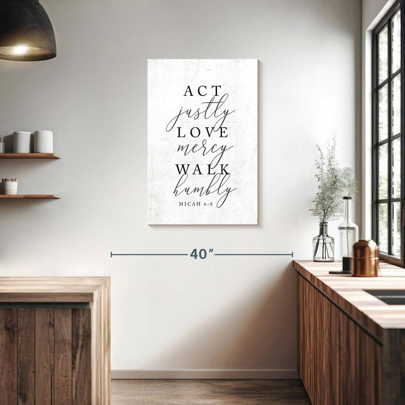 Act Justly, 36" H x 24" W