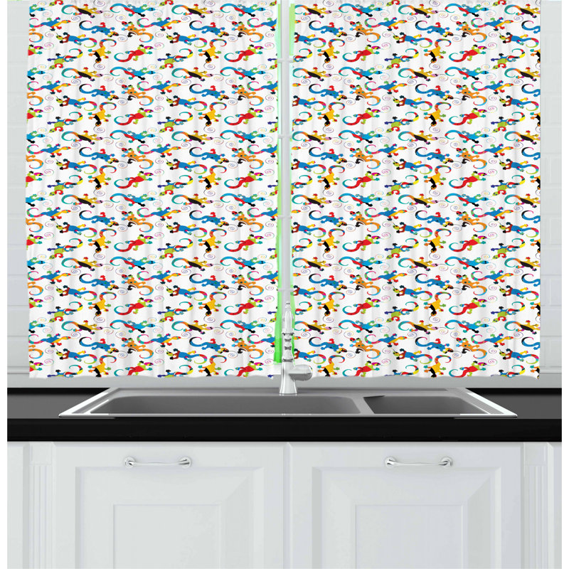 Abstract Tailored Kitchen Curtain