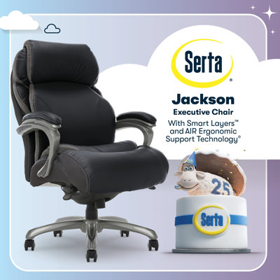 Serta Jackson Big and Tall Executive Office Chair with Smart Layersâ„¢ Technology