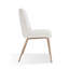 Ensemble de 2 chaises de salle à manger Rise 19 pouces, revêtement Soft Boucle, blanc, bronze