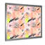 Feuille de palmier rose rétro, éléments graphiques - reproduction d'art sur toile à motifs-66801869-66801876