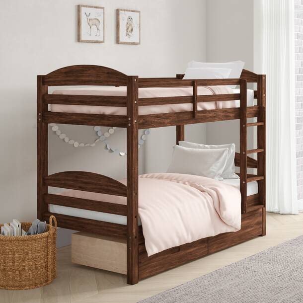 Harriet Bee Berinhard Twin Over Full Bunk Bed & Reviews | Wayfair